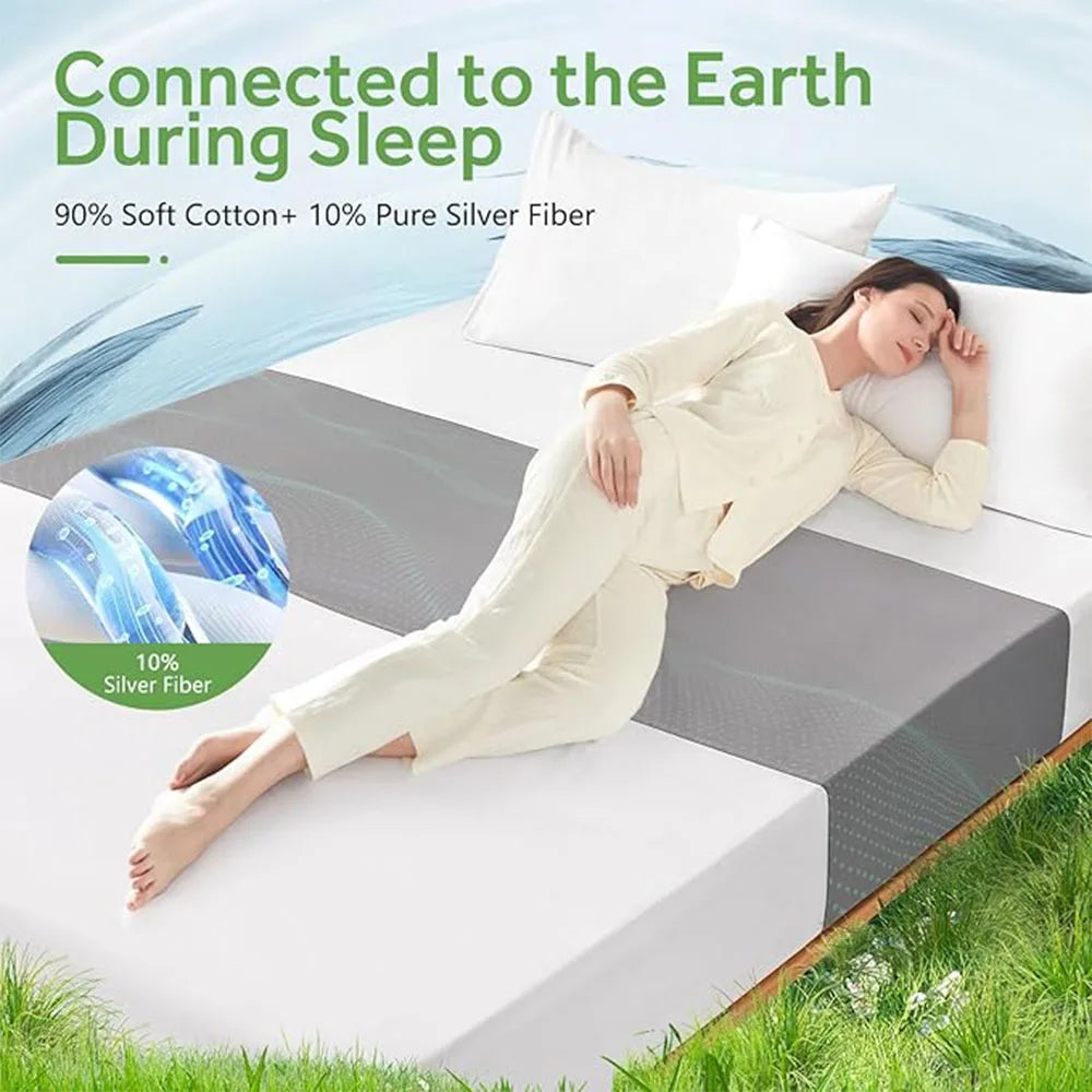 Grounding Half Bed With Conductive Silver Fiber Organic Cotton Earthing