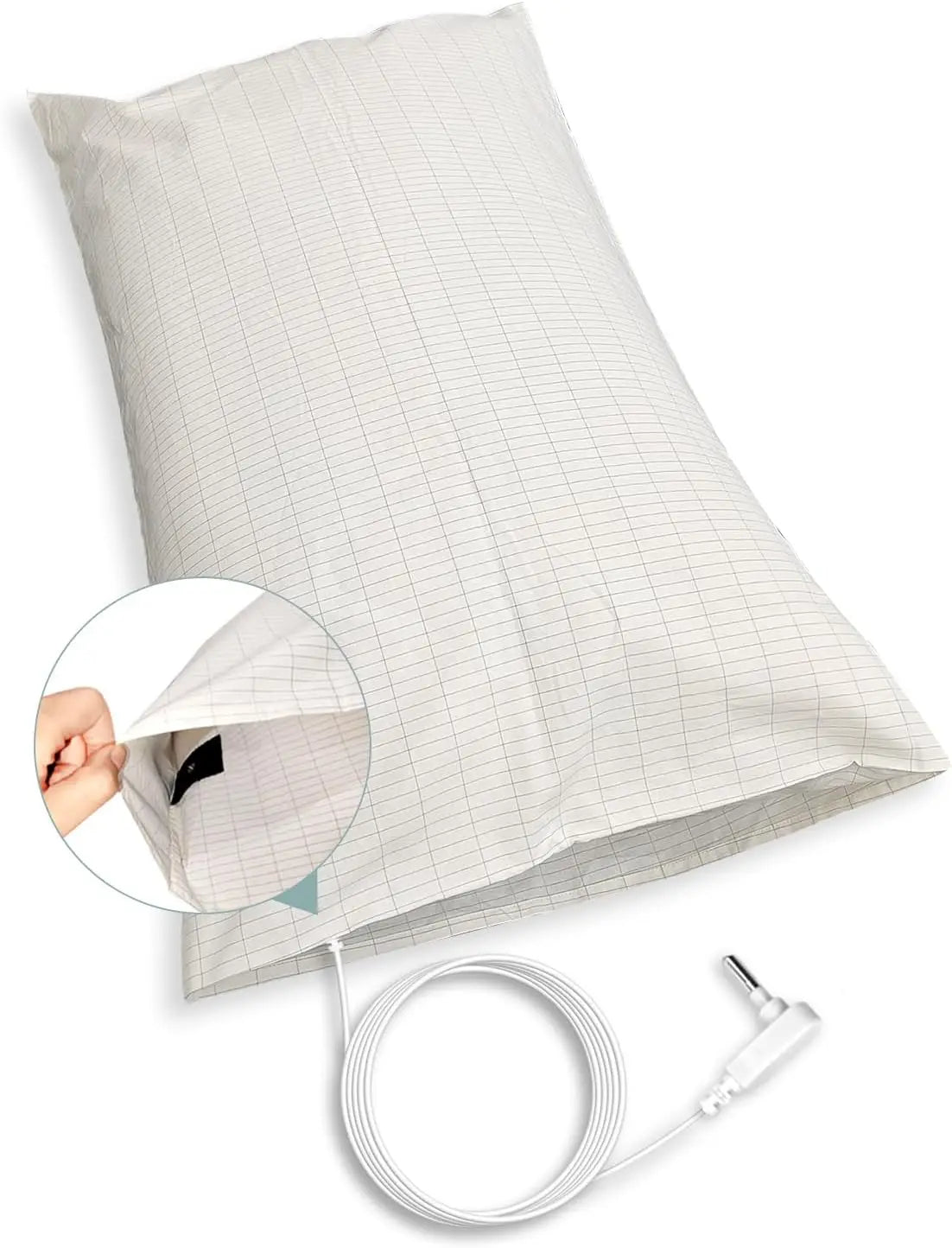 Grounding Pillow Case With Conductive Silver Fiber Organic Cotton Earthing