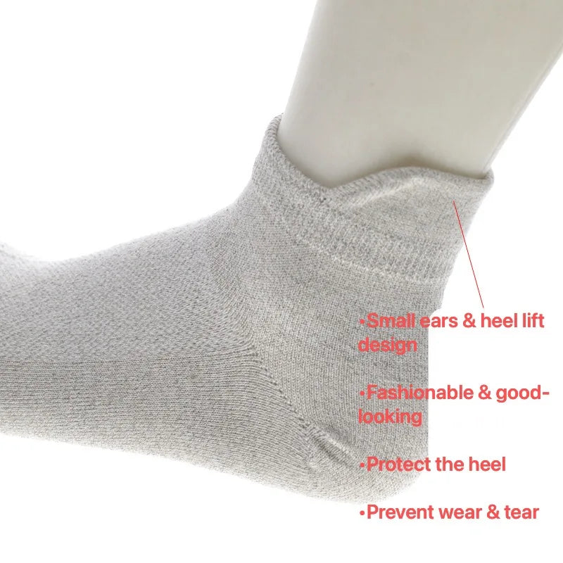 Grounding Cotton Socks Conductive Silver Fiber With Anti-Bacterial & Moisture Wicking EMF protection