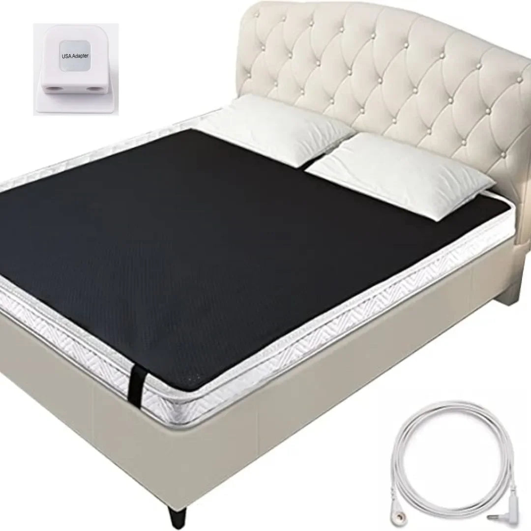 Grounding Leather Conductive Mattress Pad for Better Sleep & Reduce Stress