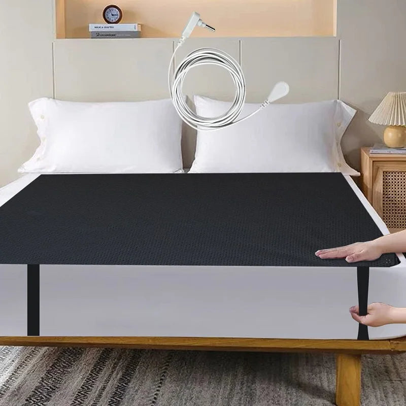 Grounding Leather Conductive Mattress Pad for Better Sleep & Reduce Stress