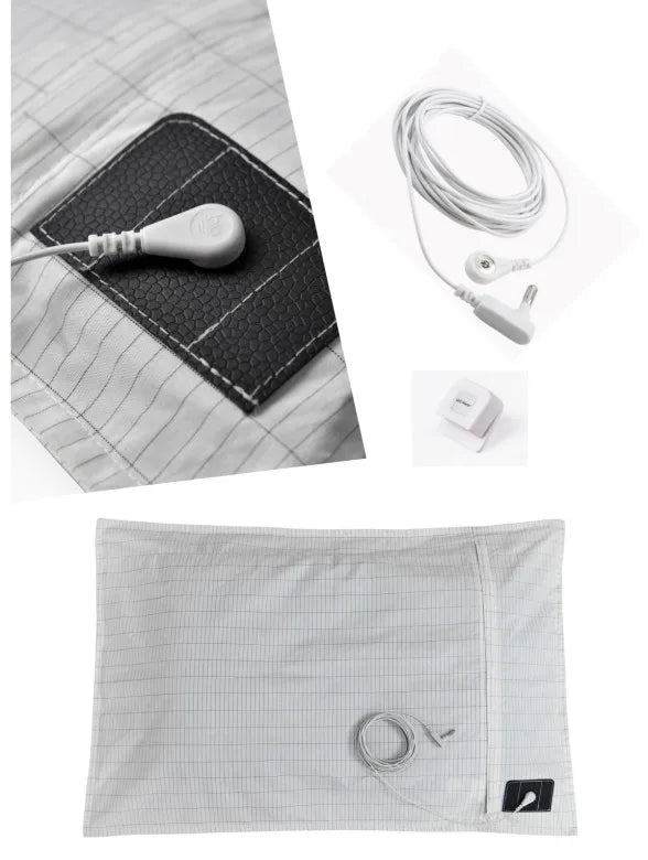 Grounding Pillow Case With Conductive Silver Fiber Organic Cotton Earthing