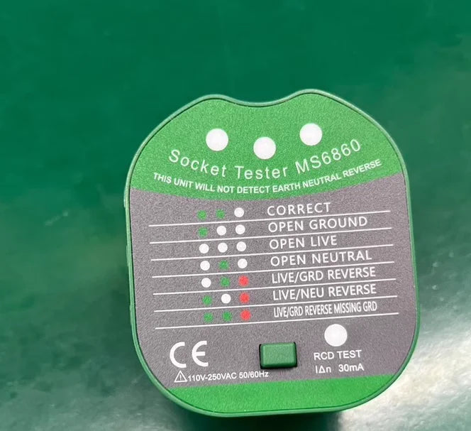 Portable Plug Outlet Circuit Tester for Grounding