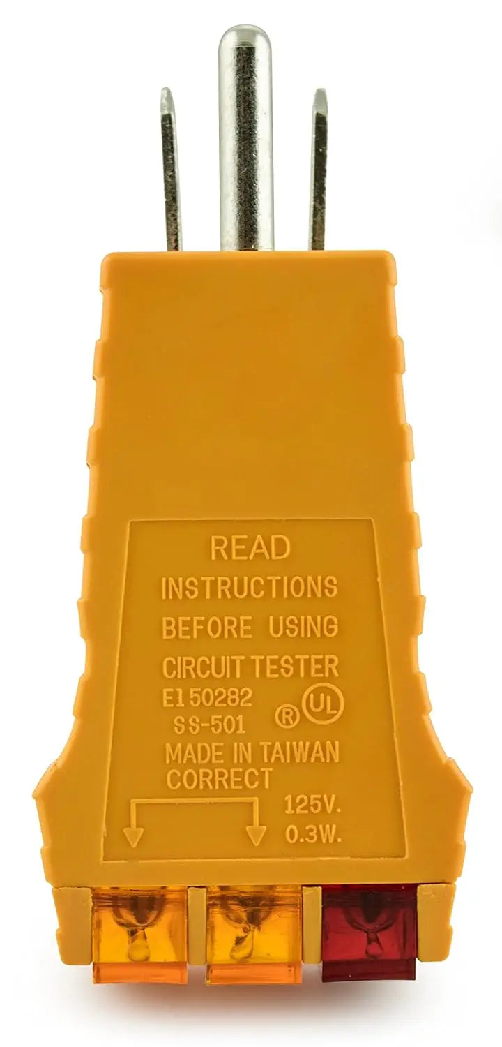 Portable Plug Outlet Circuit Tester for Grounding