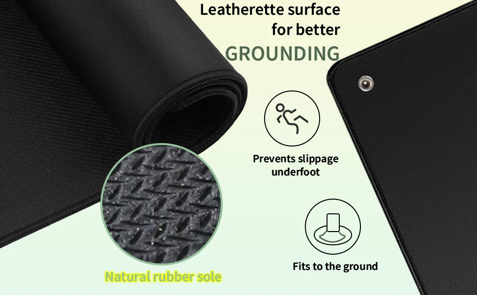 Grounding Rubber Leather Mat For Desk & Computer Use